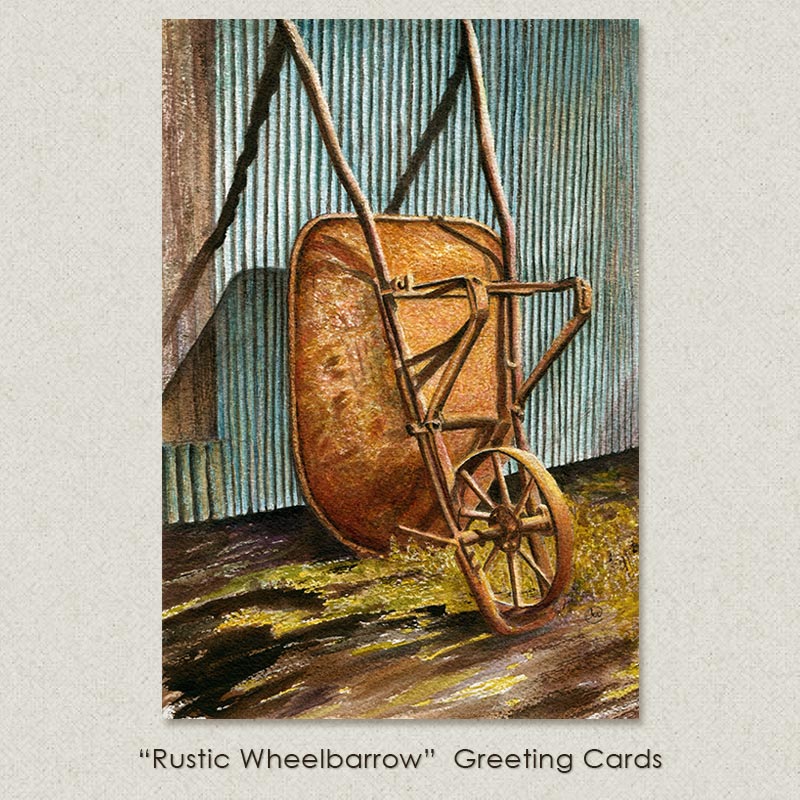rustic wheel barrow